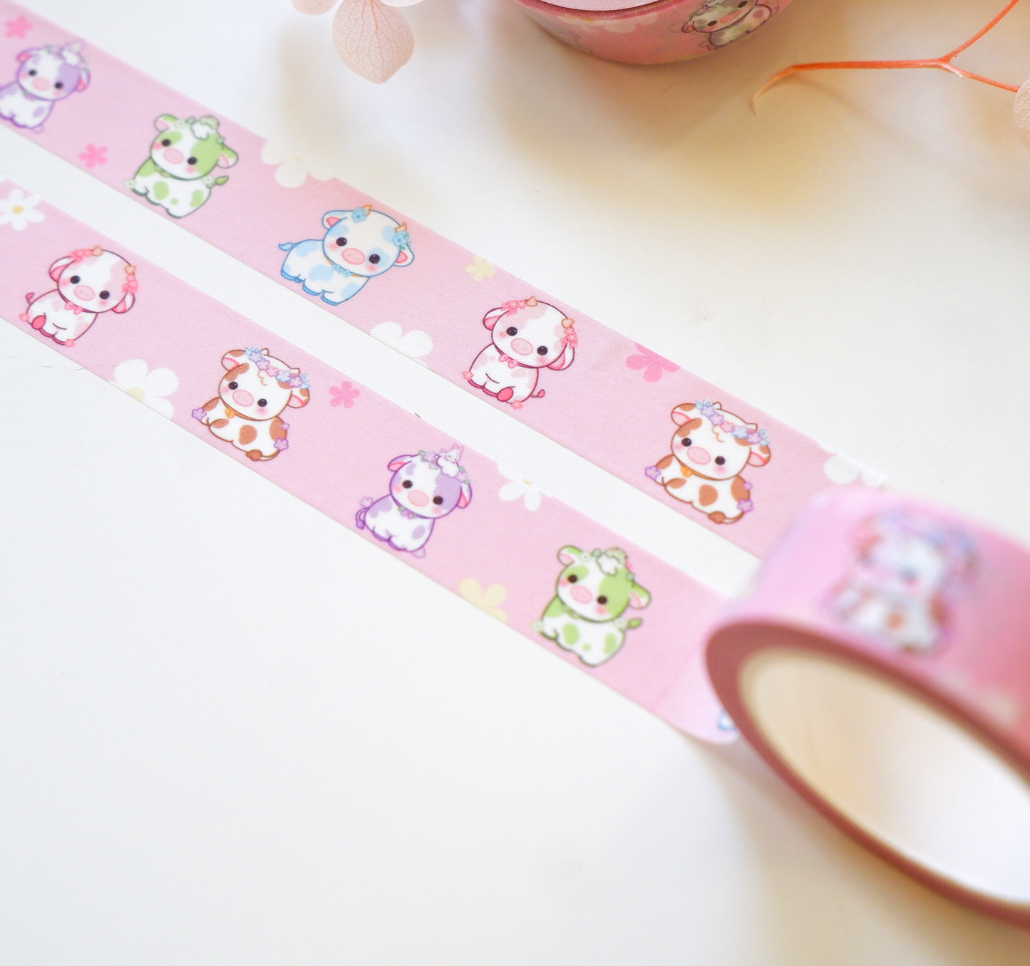 Flower Cows Washi Tape