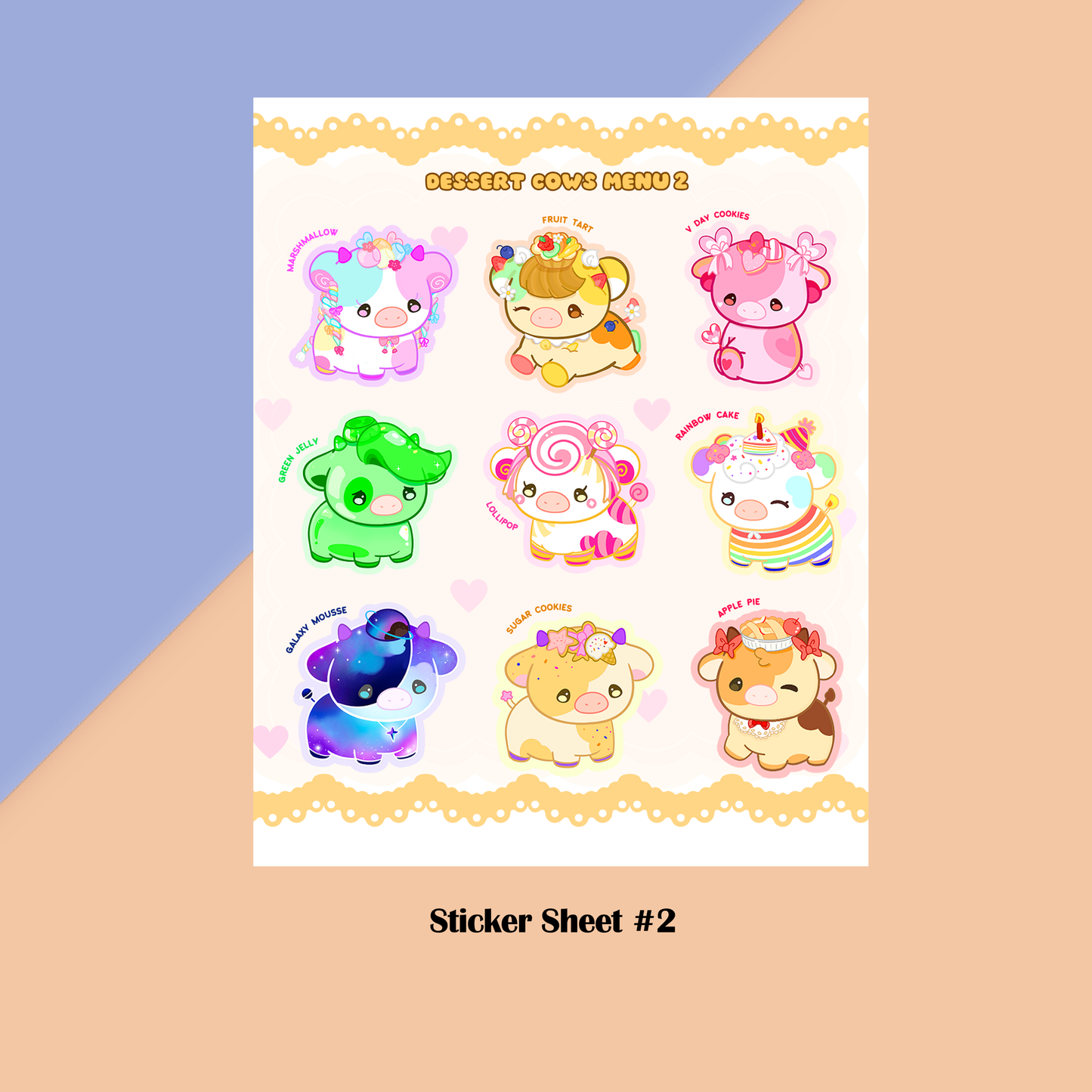Dessert Cows Menu 1&2