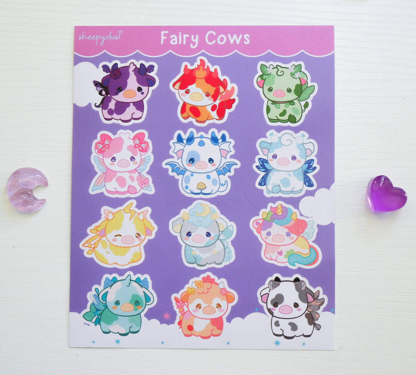 Fairy Cow Sticker Sheet