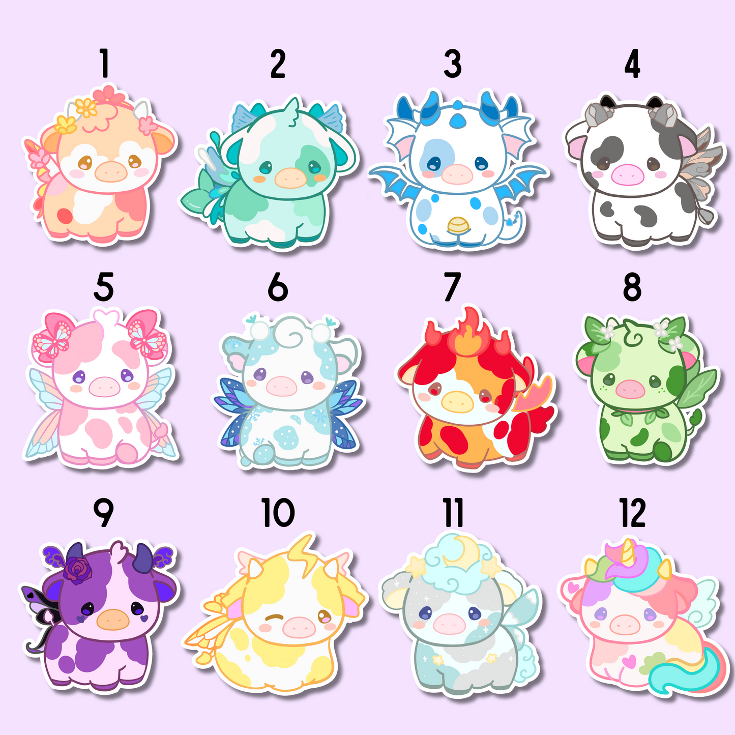 Fairy Cows Vinyl Sticker