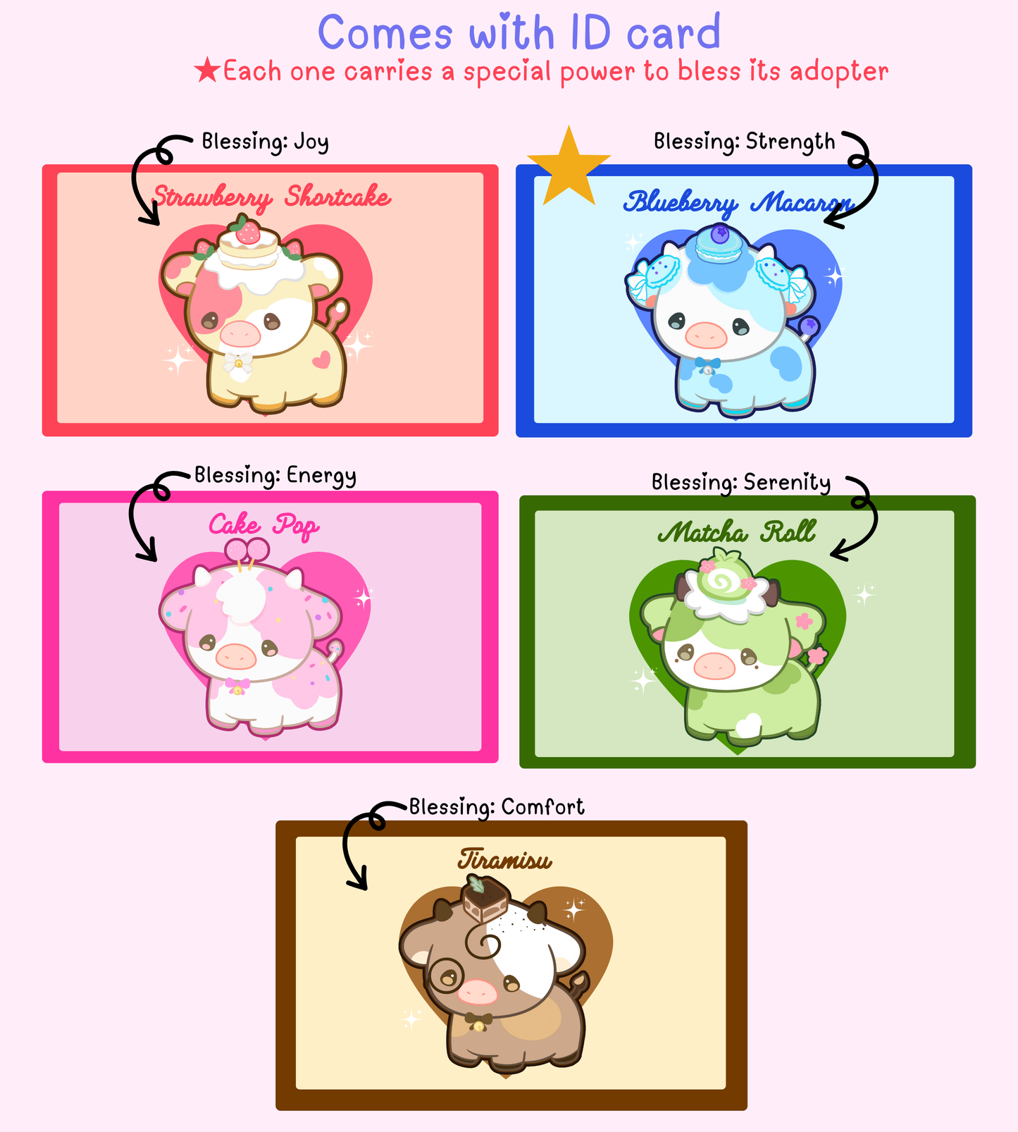 Blueberry Macaron Cow Plush
