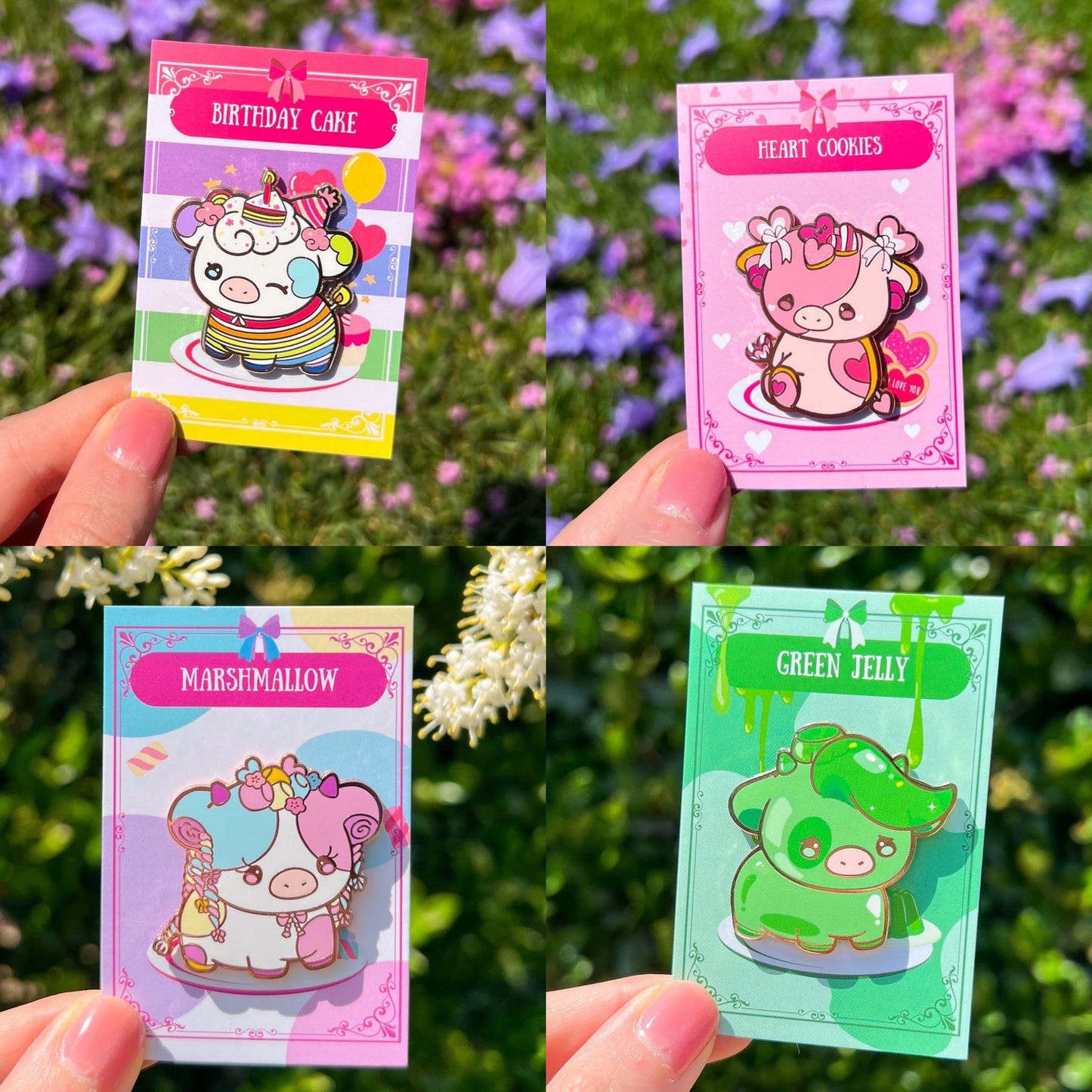 Dessert Cows 2nd Edition Enamel Pin Set