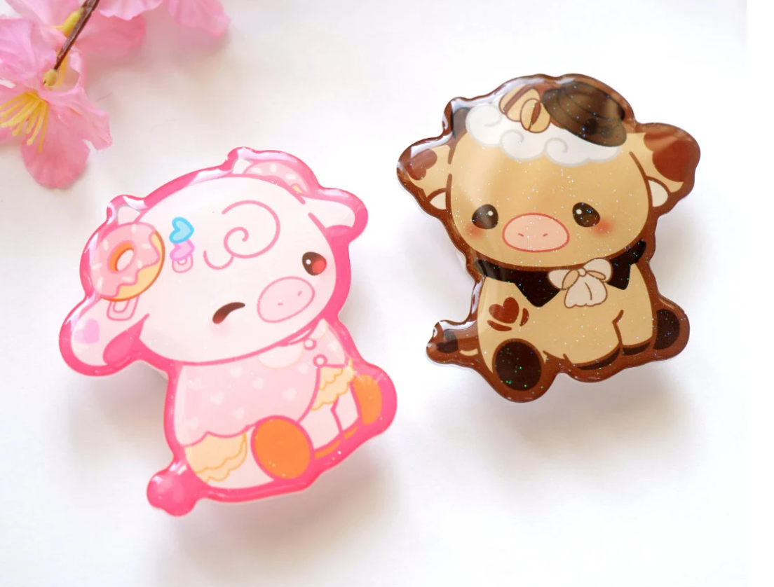 Coffee & Donut Cow Phone Grip