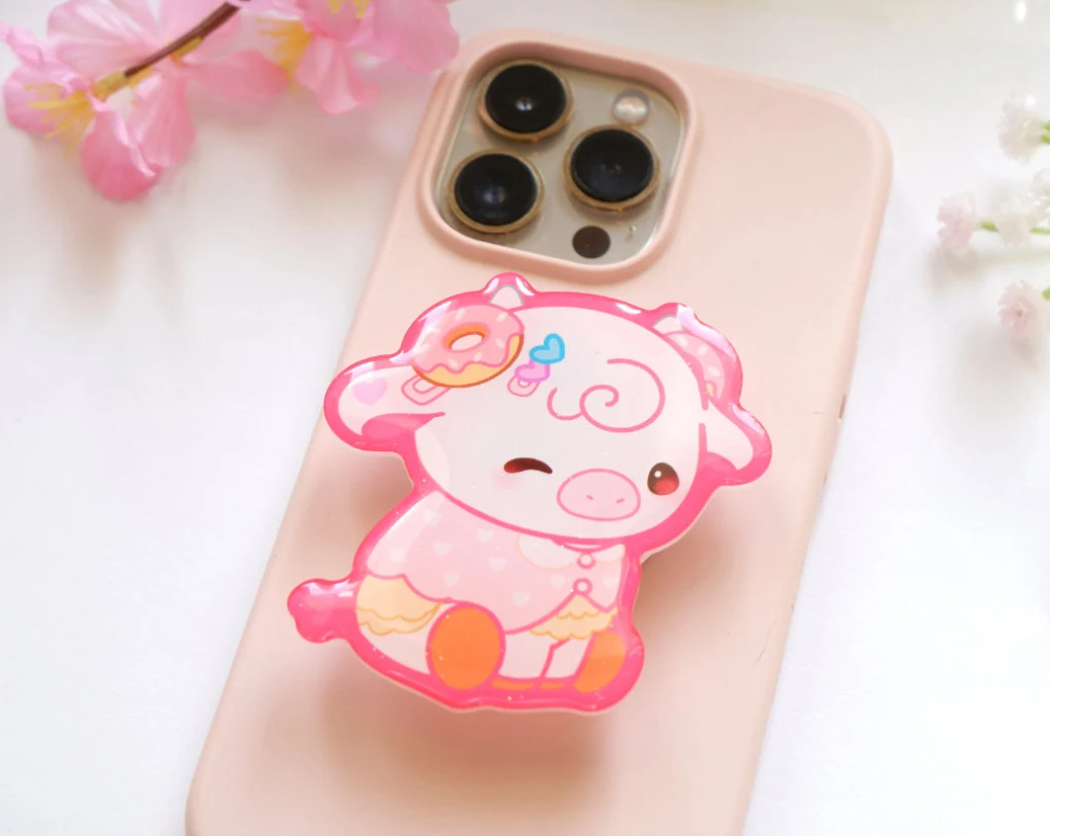 Coffee & Donut Cow Phone Grip