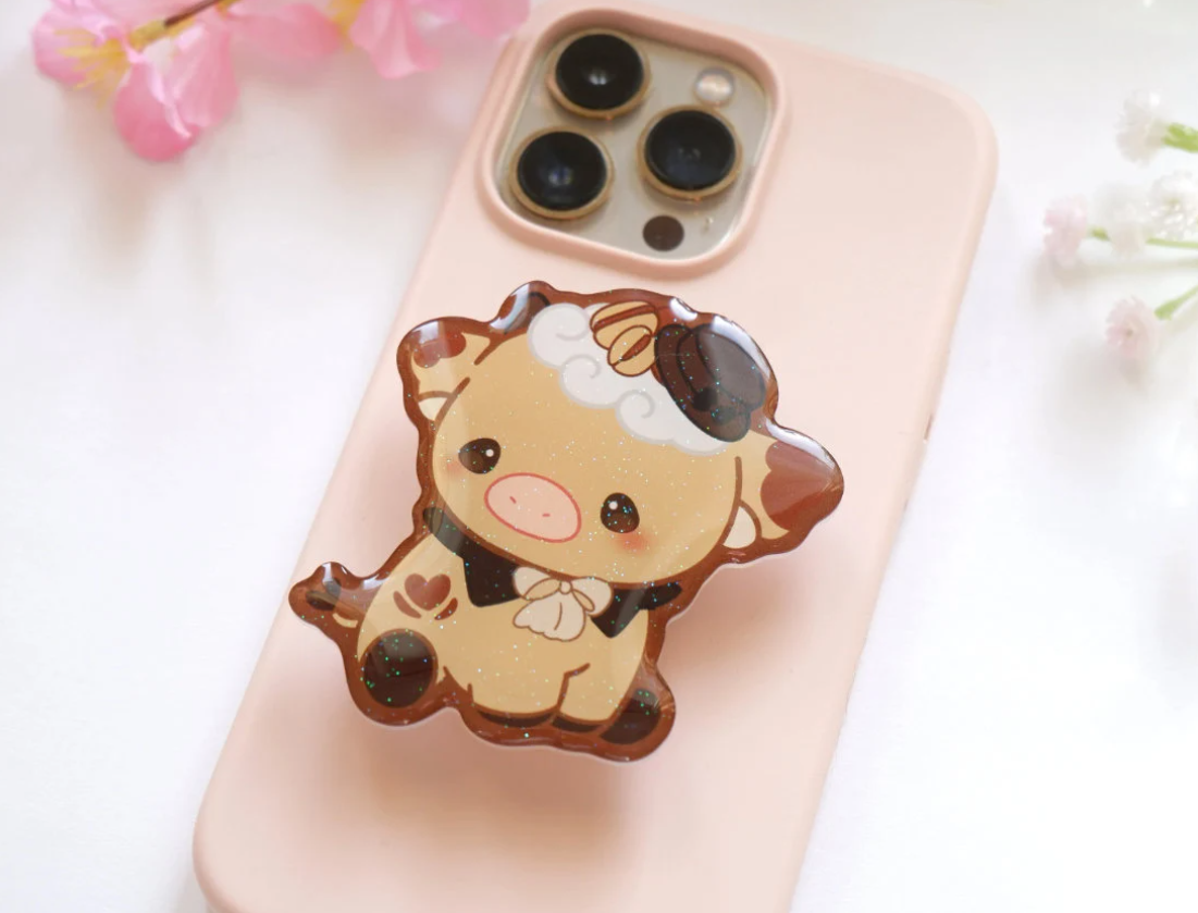 Coffee & Donut Cow Phone Grip