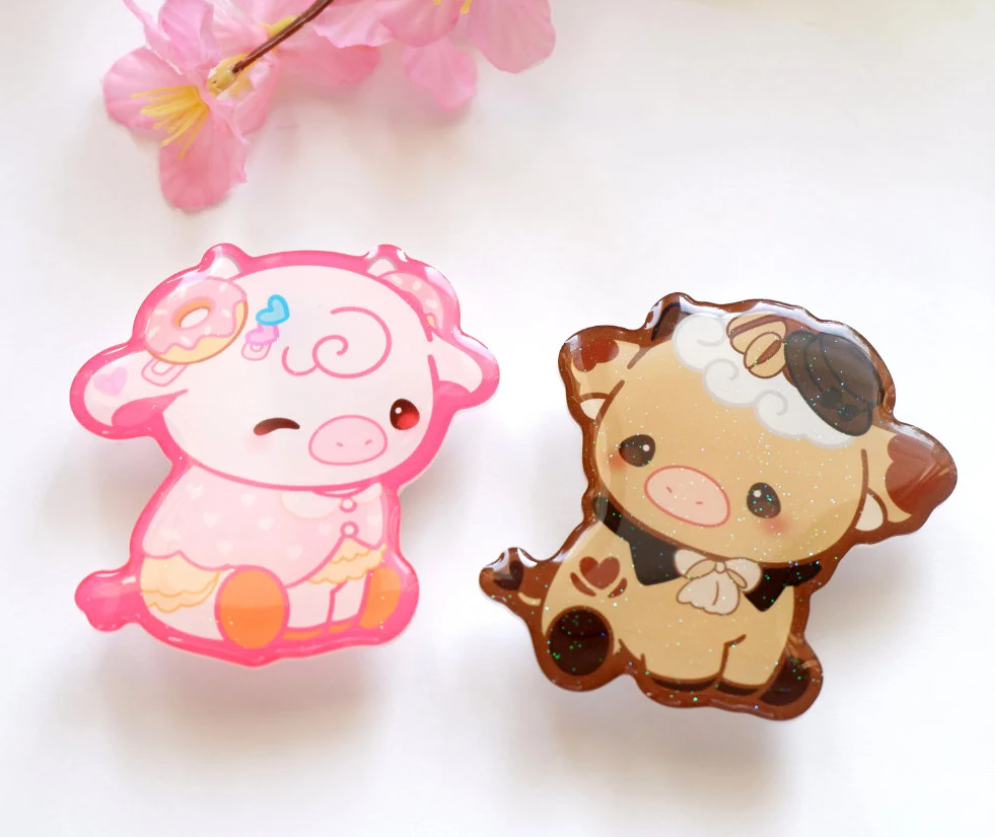 Coffee & Donut Cow Phone Grip