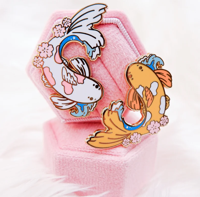 Japanese Cherry Blossom Koi Fish