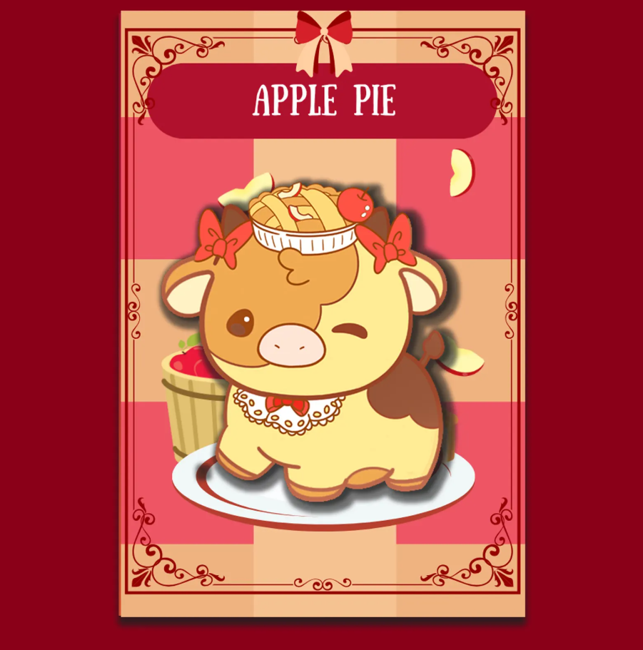 Apple Pie Cow Enamel Pin