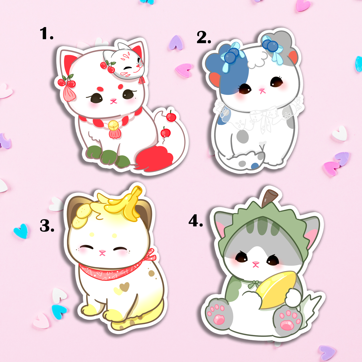 Fruit Cat Vinyl Stickers