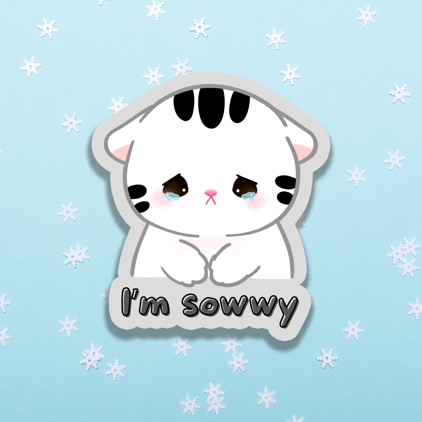 I'm Sowwy Cat Vinyl Sticker