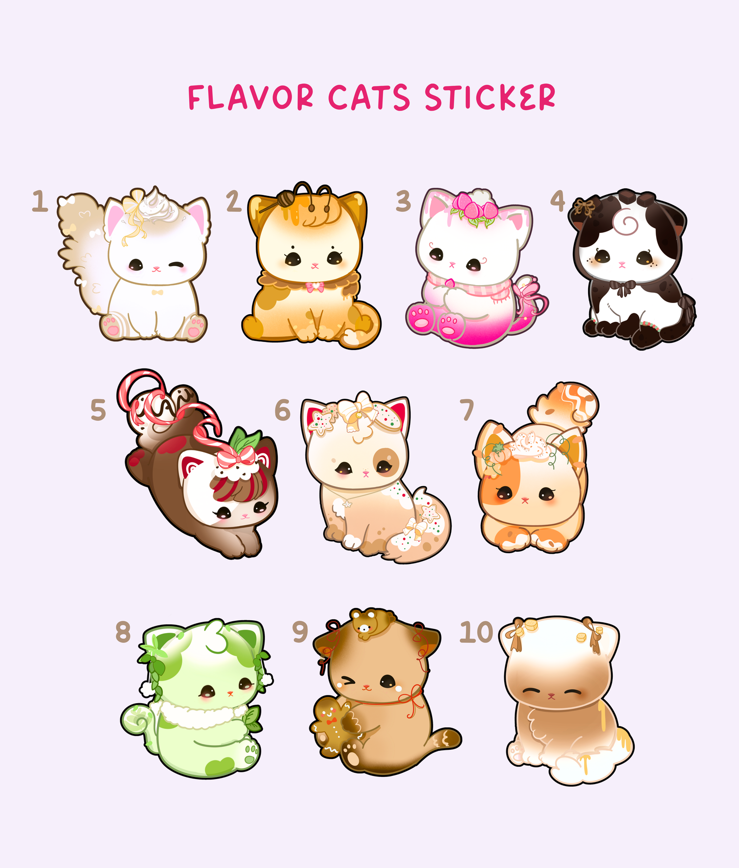Flavor Cats Vinyl Stickers