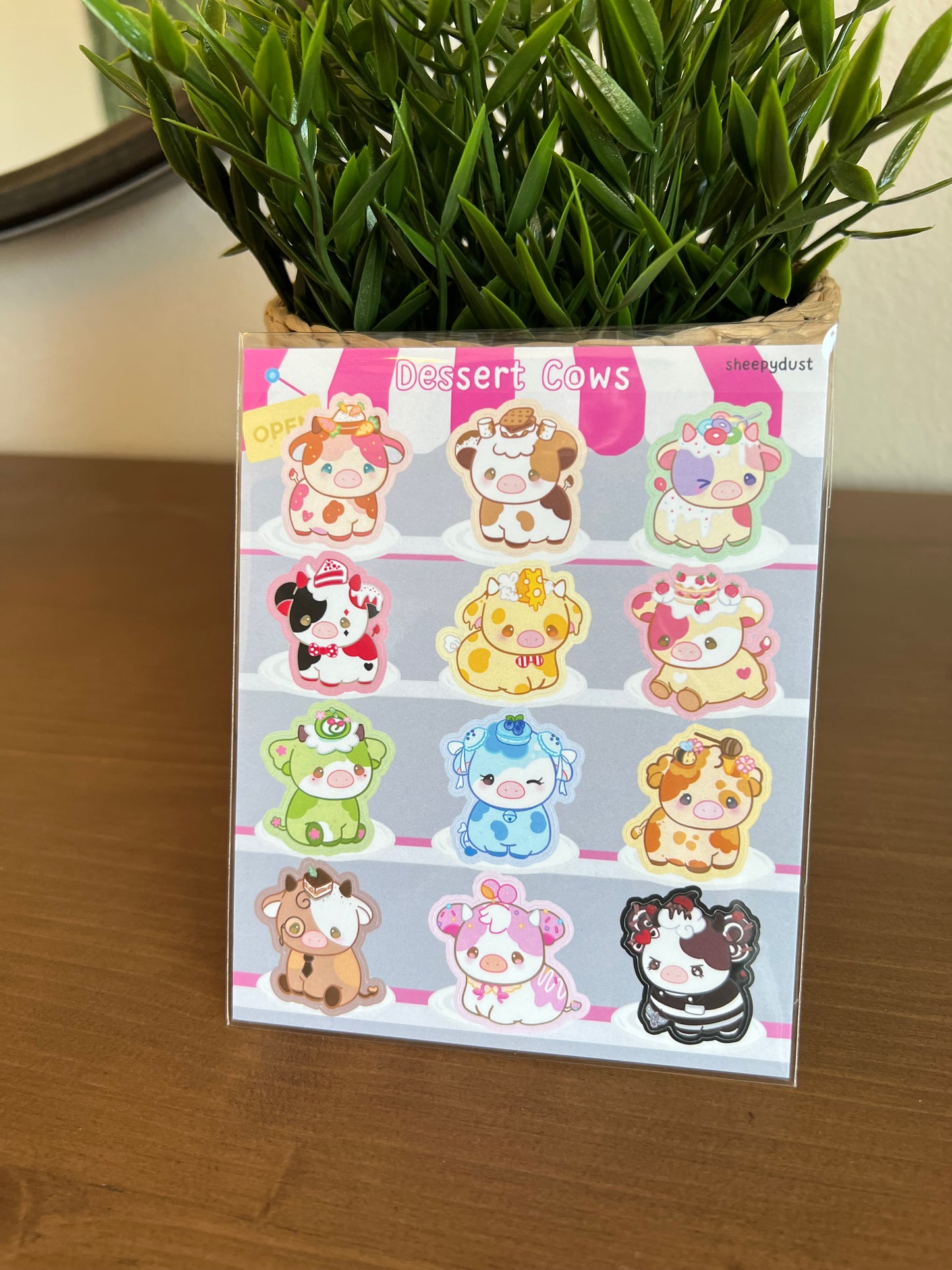 Dessert Cows Sticker Sheet