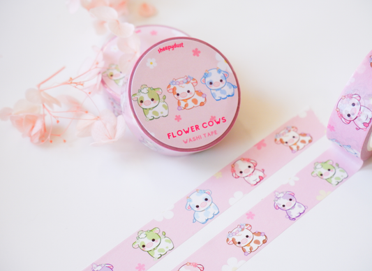 Flower Cows Washi Tape