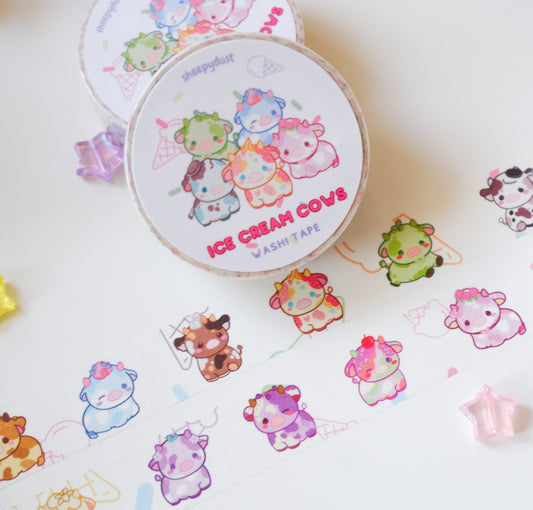 Ice Cream Cows Washi Tape