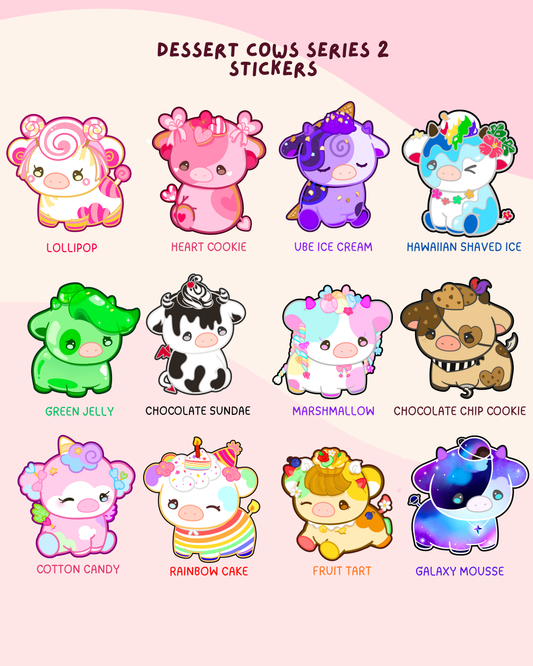 Dessert Cows Series 2 Vinyl Stickers