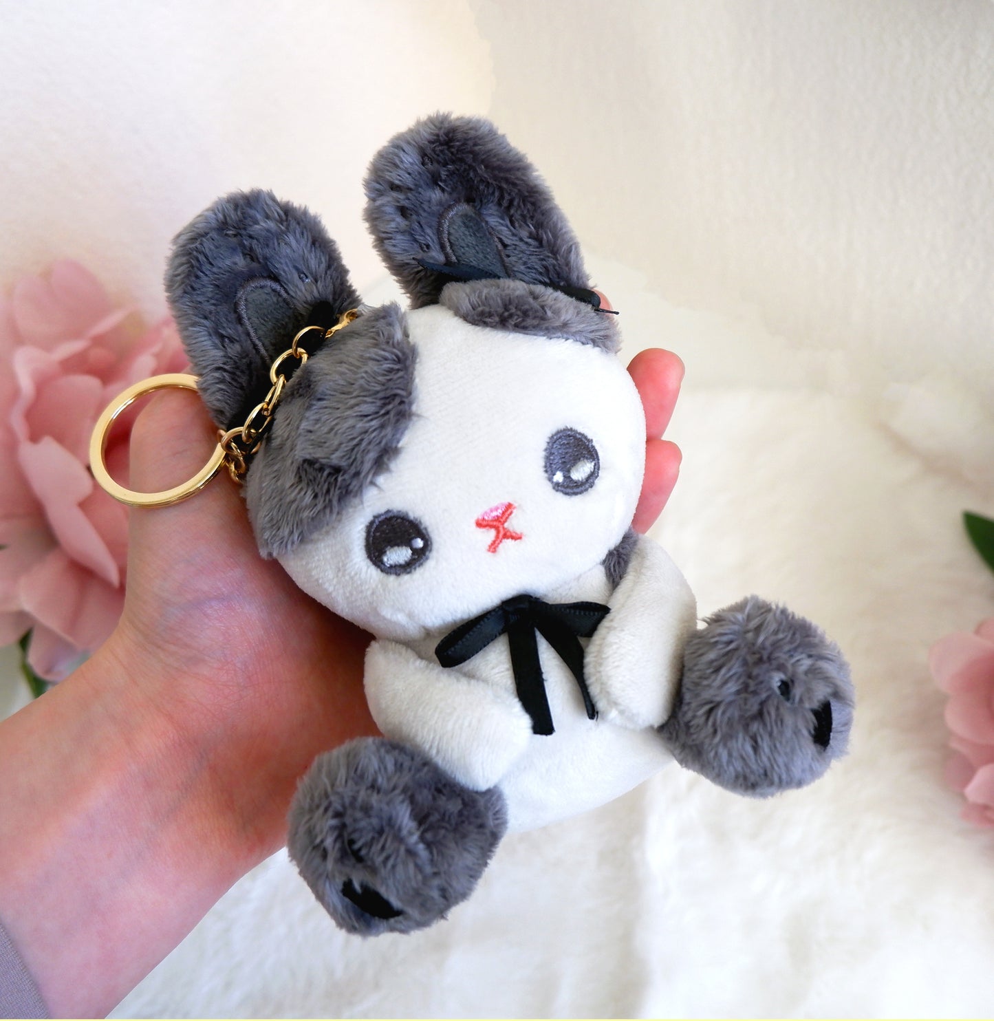 [PRE-ORDER] Black Sesame Bun Plush Keychain