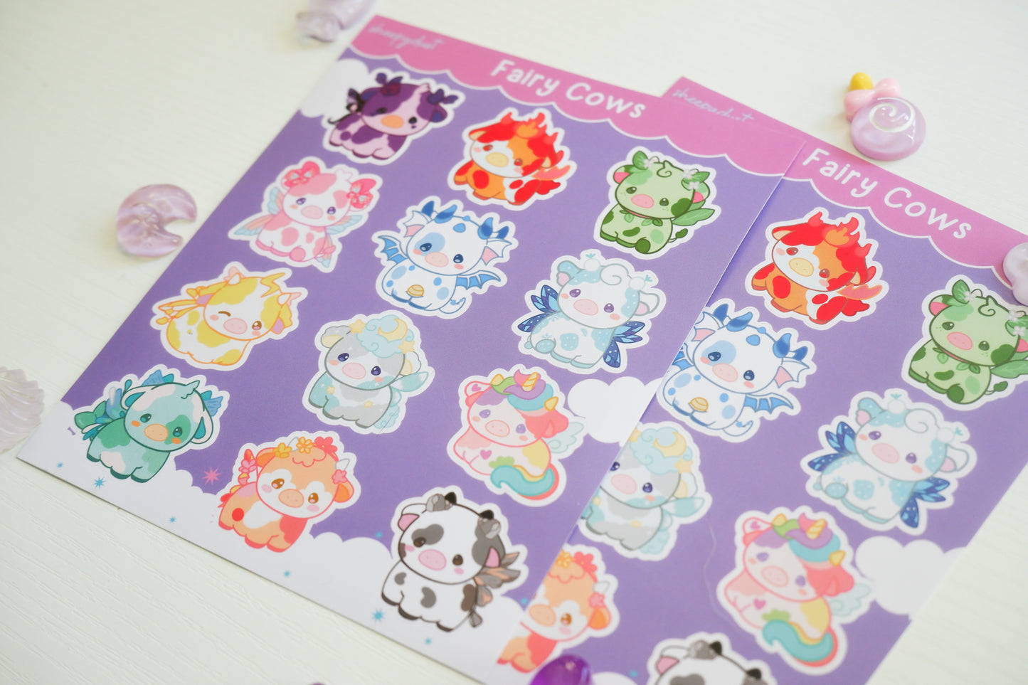 Fairy Cow Sticker Sheet