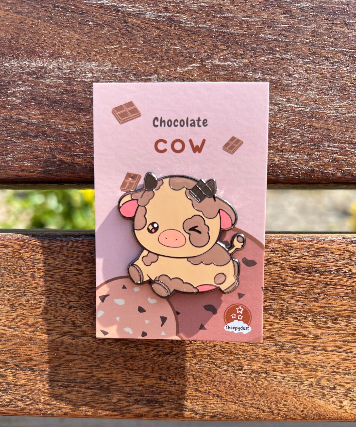Chocolate Ice Cream Cow Enamel Pin