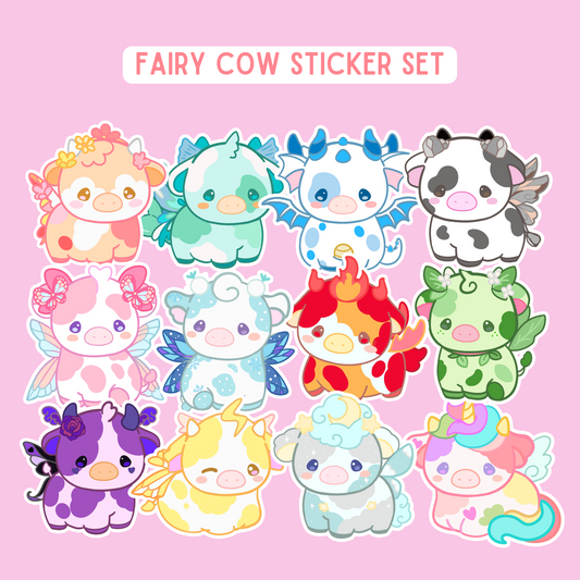 Fairy Cows Vinyl Sticker
