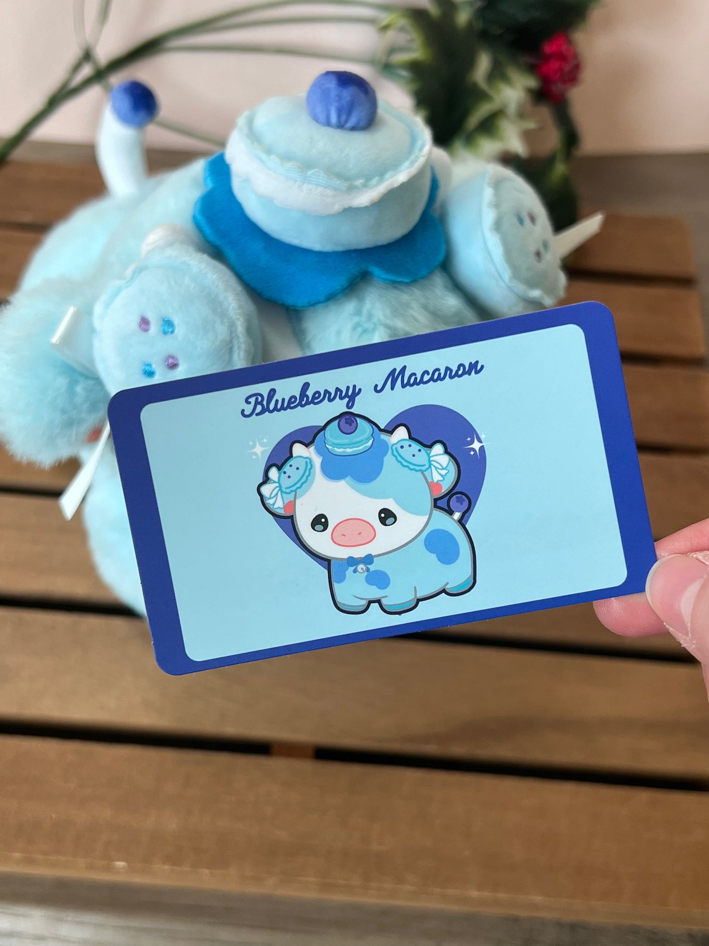 Blueberry Macaron Cow Plush