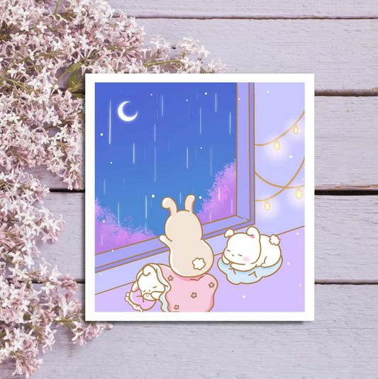 Cozy Rainy Day Mini Art Print