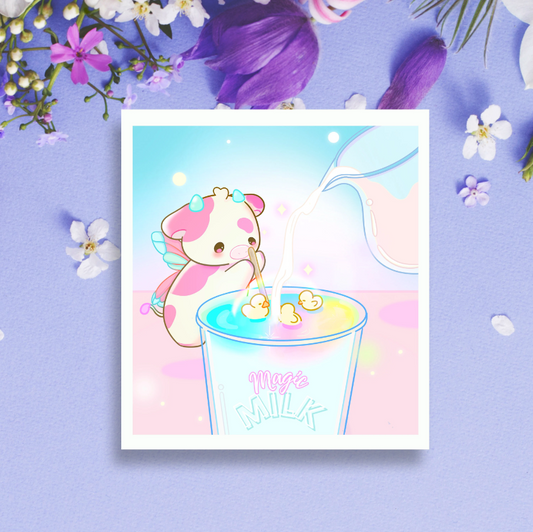 Moogic Milk Cow Mini Art Print