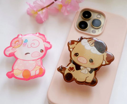 Coffee & Donut Cow Phone Grip