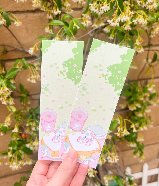 Spring Cow Bookmark