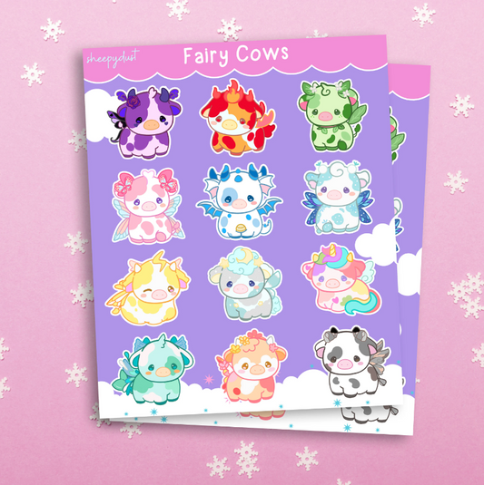 Fairy Cow Sticker Sheet