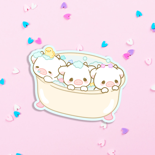Baby Cows Bath Sticker