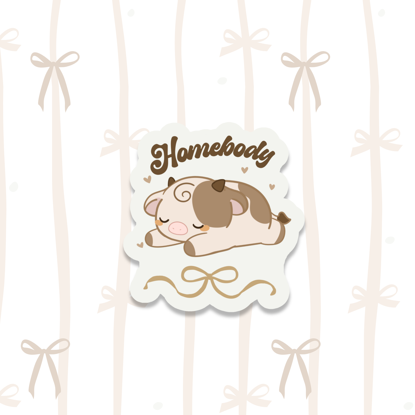 Homebody Cow sticker