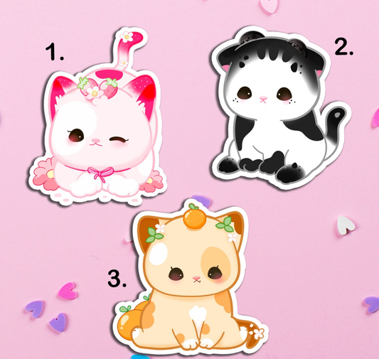 Ice Cream Cat Vinyl Stickers