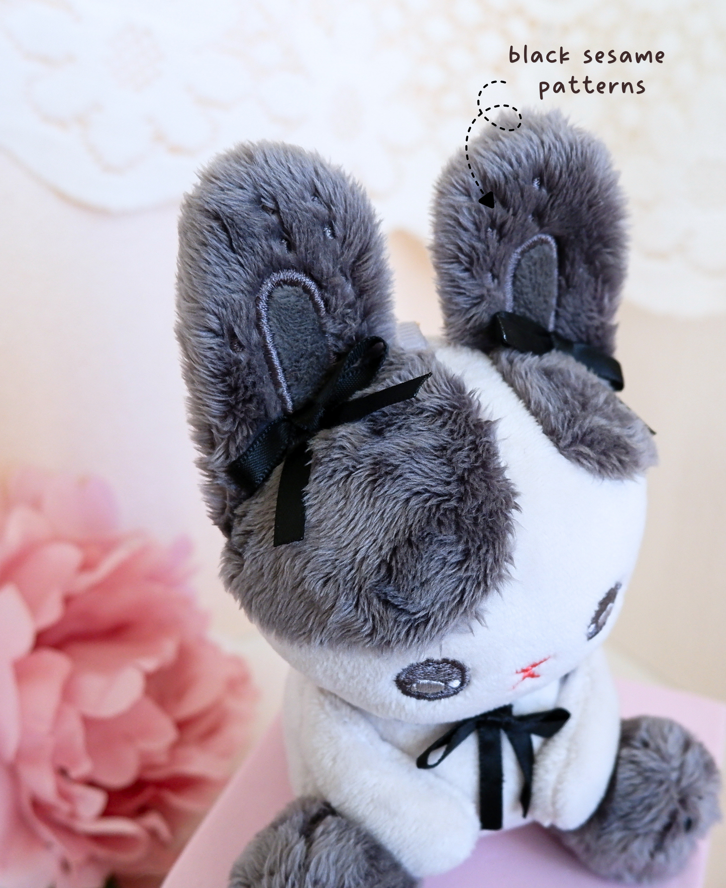 Black Sesame Bun Plush Keychain